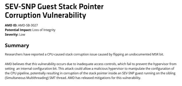 AMD Zen被曝高危漏洞！不好意思 早就低调搞定了