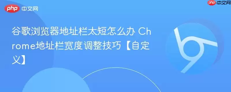 谷歌浏览器地址栏太短怎么办 Chrome地址栏宽度调整技巧【自定义】