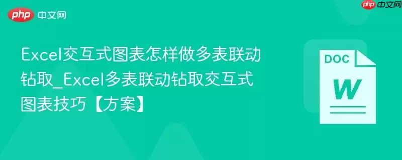 Excel交互式图表怎样做多表联动钻取_Excel多表联动钻取交互式图表技巧【方案】