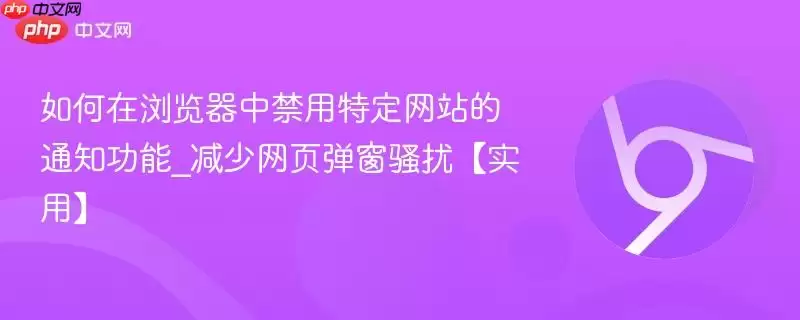 如何在浏览器中禁用特定网站的通知功能_减少网页弹窗