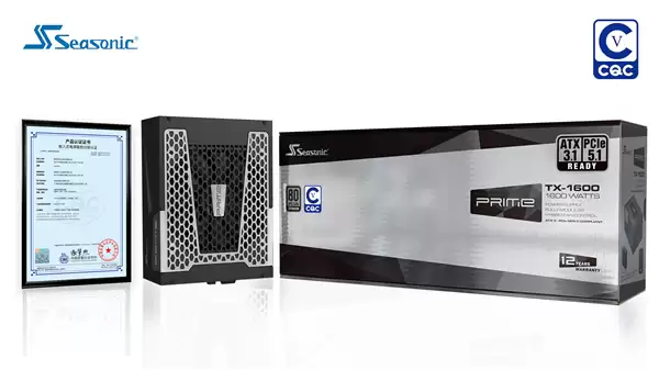 海韵PRIME TX-1600获CQC五级能效认证,引领高端电源新标杆