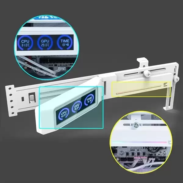 ZALMAN推带屏显卡支撑架:实时监控硬件温度