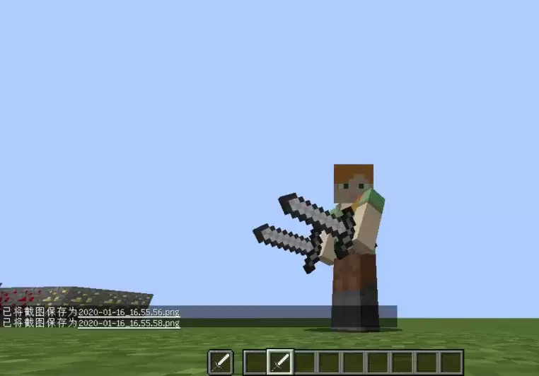 我的世界如何手持双剑