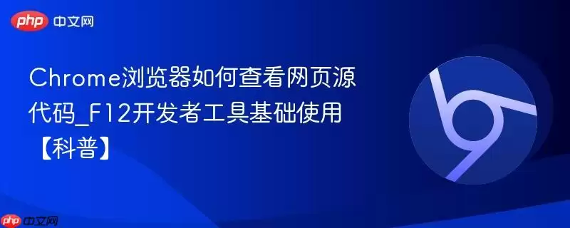 如何在Chrome中查看网页源代码：开发者工具基础使用指南