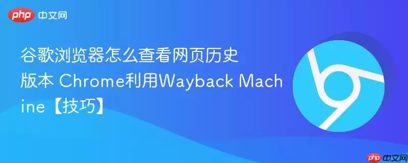 谷歌浏览器怎么查看网页历史版本 Chrome利用WaybackMachine【技巧】