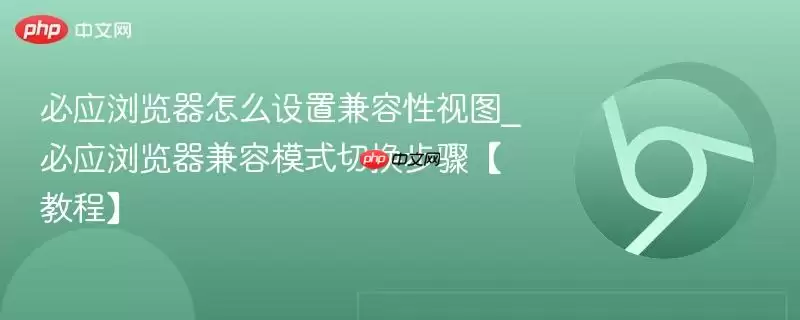 必应浏览器怎么设置兼容性视图_必应浏览器兼容模式切换步骤【教程】