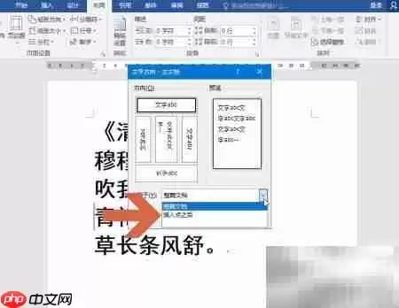 Word2016文字竖排古文样式