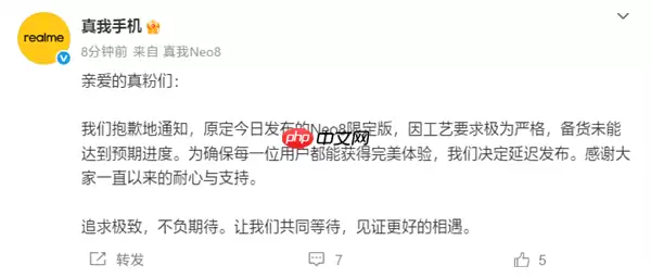 真我Neo8三星堆限定礼盒延期发布:工艺要求太严格 备货未达预期