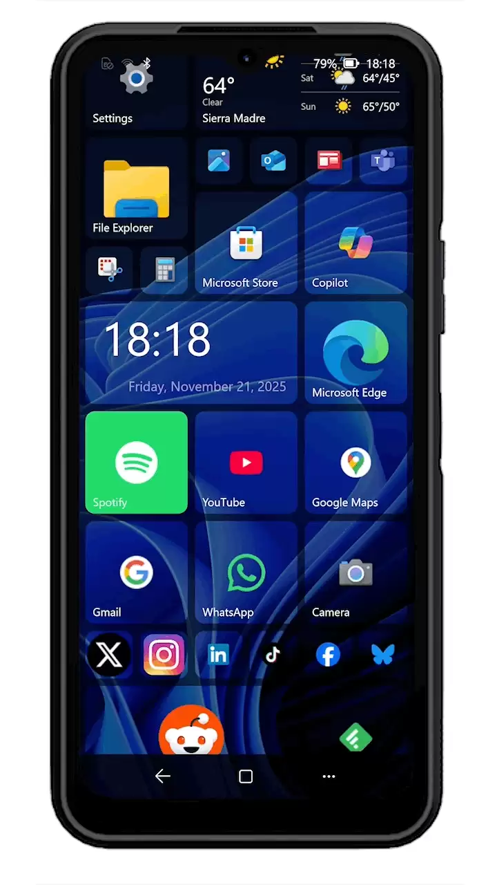 或为Surface Phone铺路！制造商推出Win11/安卓/Debian Linux三系统手机，配WP风格界面