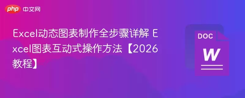 Excel动态图表制作全步骤详解 Excel图表互动式操作方法【2026教程】 - 游乐网