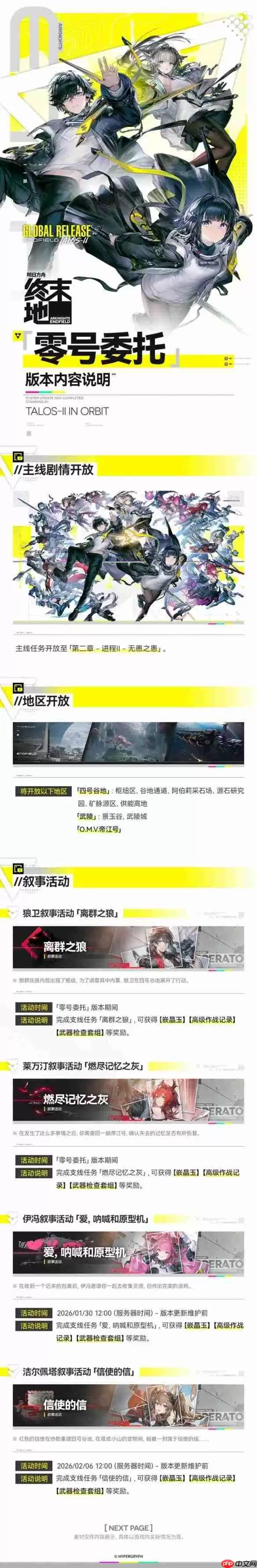 明日方舟终末地零号委托版本内容-明日方舟终末地零号委托版本更新内容汇总