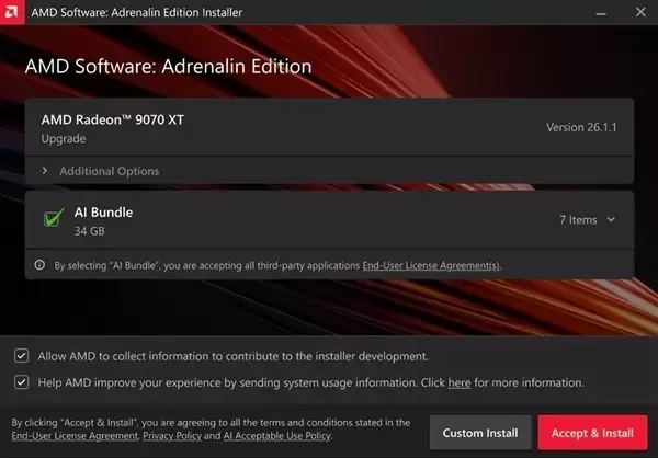 AMD发布AI Bundle驱动，集成PyTorch等五款本地AI工具