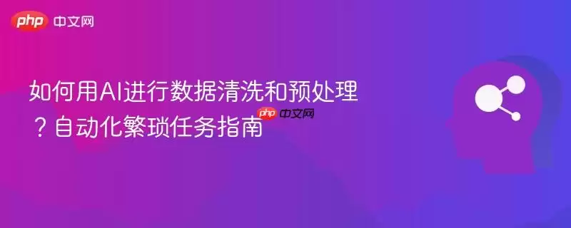 如何用AI进行数据清洗和预处理？自动化繁琐任务指南