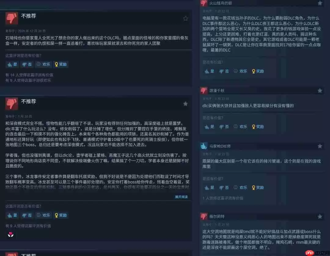 《艾尔登法环:黑夜君临》DLC Steam仍多半差评
