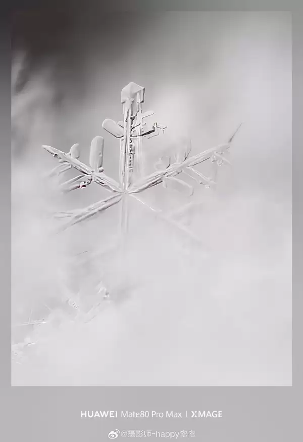 华为Mate80 Pro Max神了!10倍长焦拍雪花 冰晶质感拉满