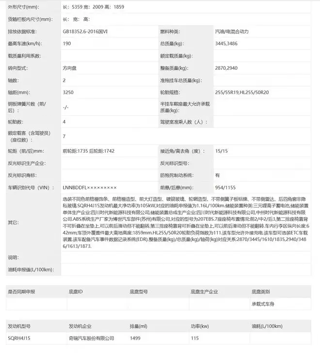 能埃尔法打下神坛?智界V9申报图曝光 定50万左右