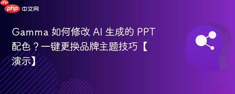 Gamma 如何修改 AI 生成的 PPT 配色？一键更换品牌主题技巧【演示】