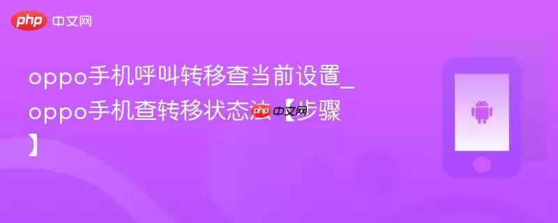 oppo手机呼叫转移查当前设置_oppo手机查转移状态法【步骤】