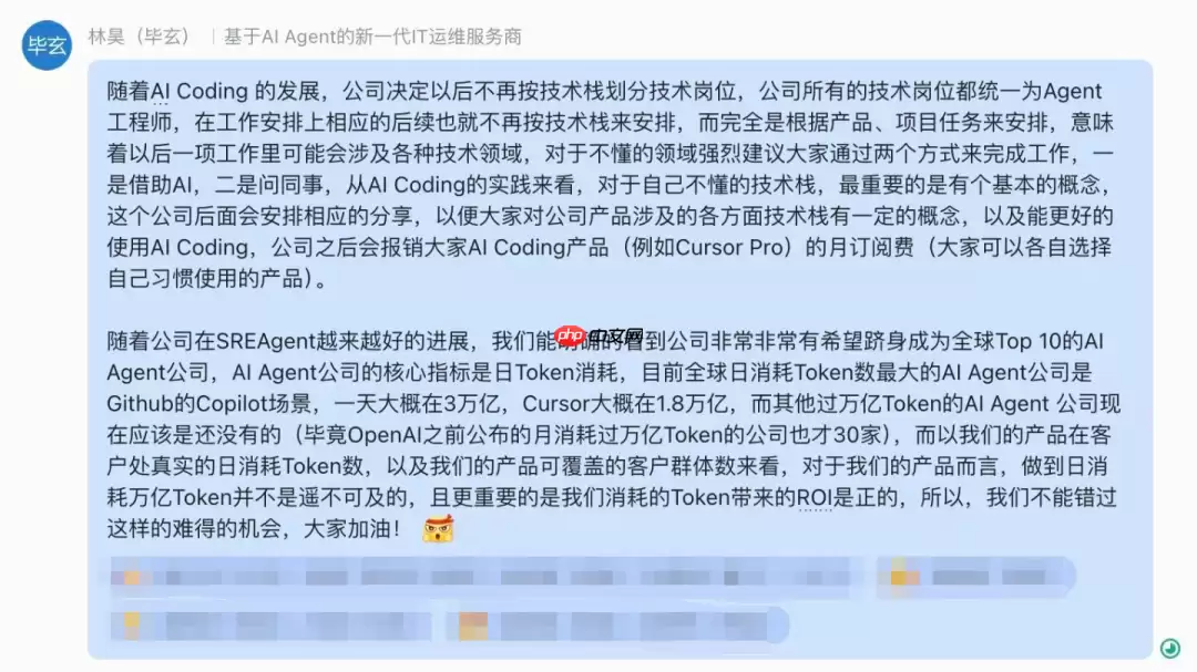 前阿里 P10 毕滢：公司未来所有的技术岗统一称为 Agent 工程师
