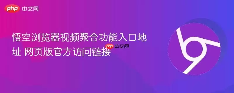 悟空间浏览器视频聚合功能入口地址 网页版最新访问链接