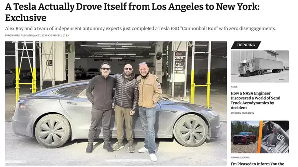 匀速103km/h 特斯拉Model S用FSD跑4958公里全程零接管！