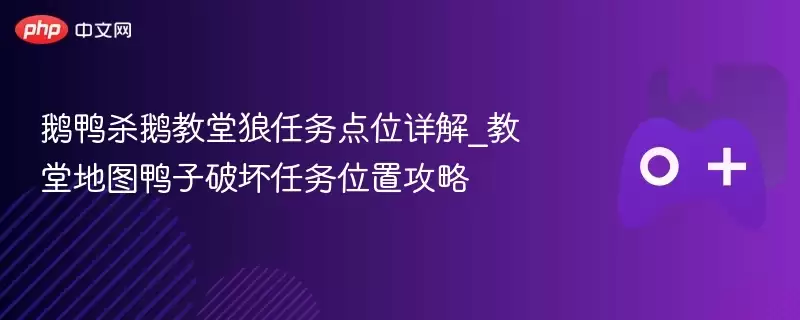 鹅鸭杀教堂狼任务点位详解_教堂地图鸭子破坏任务位置攻略 - 娱乐网