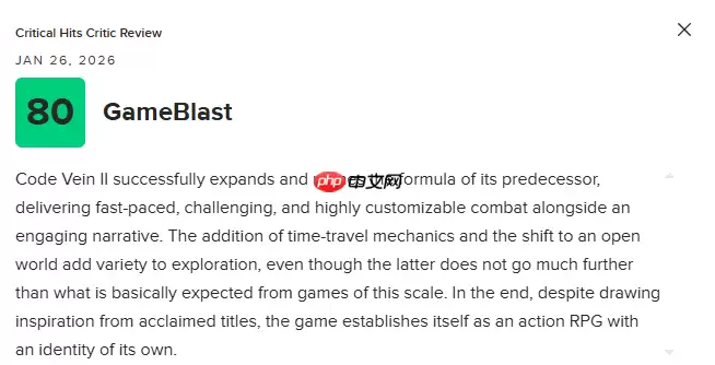 《噬血代码2》MC均分73分：瑕疵太多+优化很差！