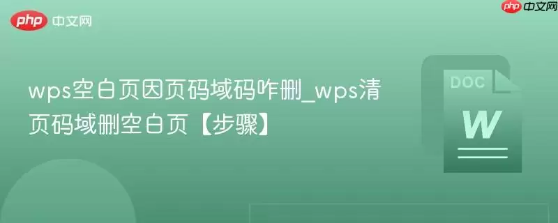 wps空白页因页码域代码咋删_wps清页域删空白页【步骤】