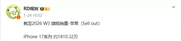 国人非常买单!iPhone 17系列卖得有多好:中国市场销量快破2000万