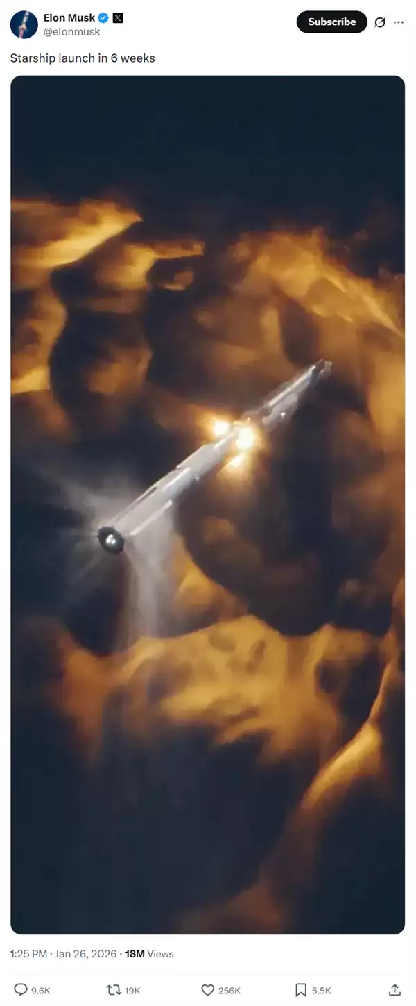 人类史上最强运载火箭!SpaceX星舰V3六周后首次发射测试