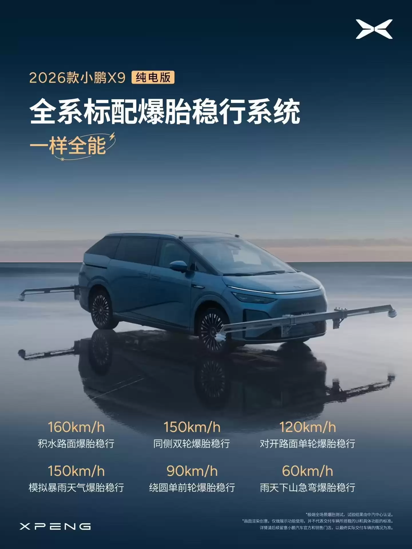 2026款小鹏X9纯电版开启预订，号称全球续航最长5C纯电大七座