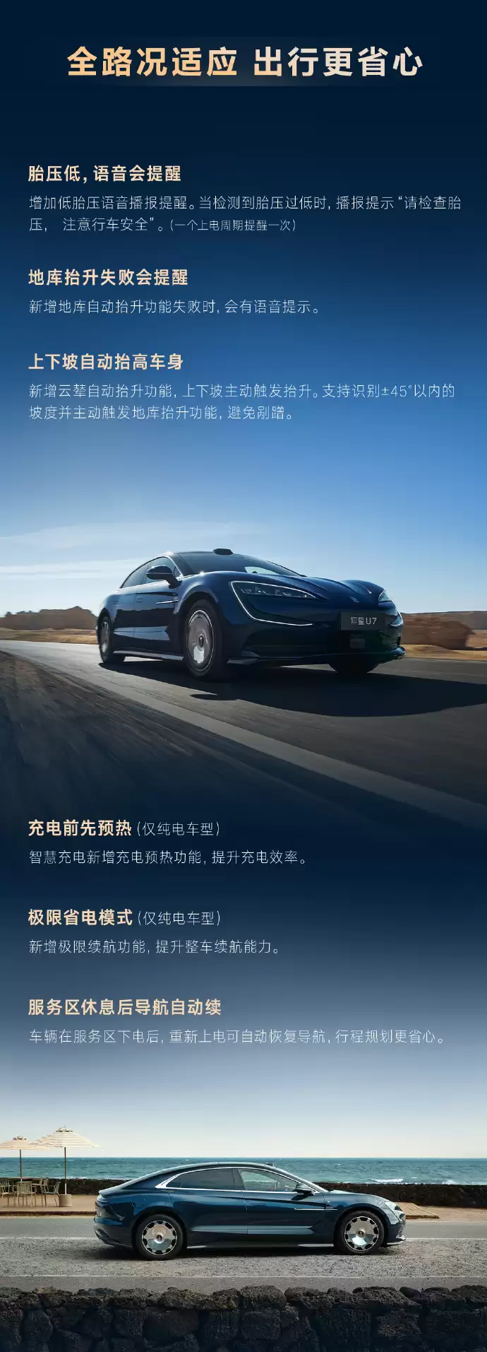 仰首 U7 获 V2.0 OTA 升级：驾驶员长时间未扶方向盘 车辆将自动靠边停车