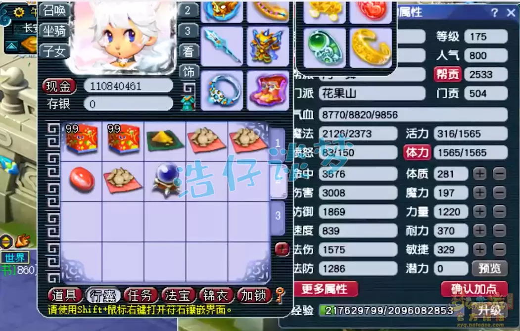 梦幻西游175级帮战花果山装备展示图