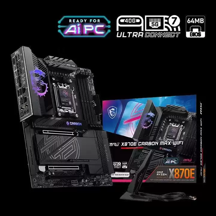 微星MPG X870E CARBON MAX WIFI主板上线，基本规格保持不变