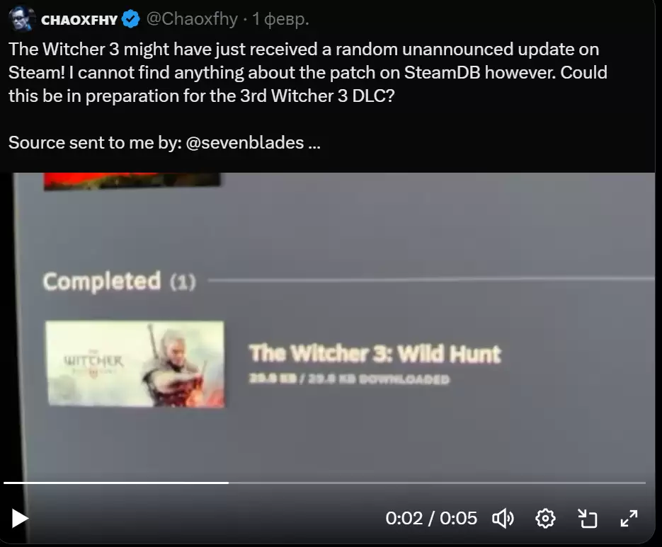 巫师3PC版悄然更新引热议,或为新扩展内容铺路