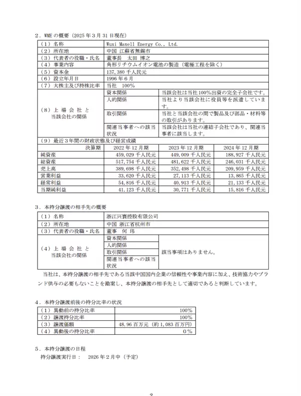 日本老牌电池企业出售在华全资子公司:卖了4896万元