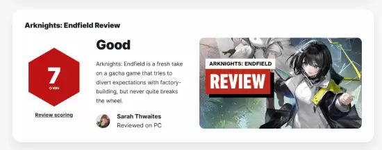 明日方舟：终末地7分好评：基建×卡牌的二次元新范式