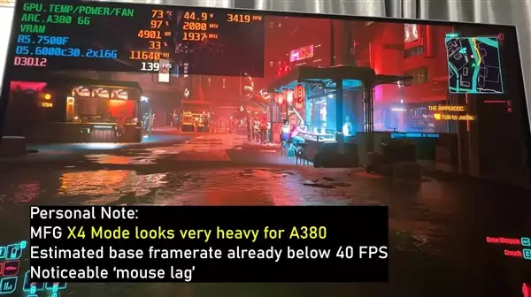 四年老卡战未来！Intel锐炫A380成功启用XeSS 3多帧生成！帧率直接翻三倍