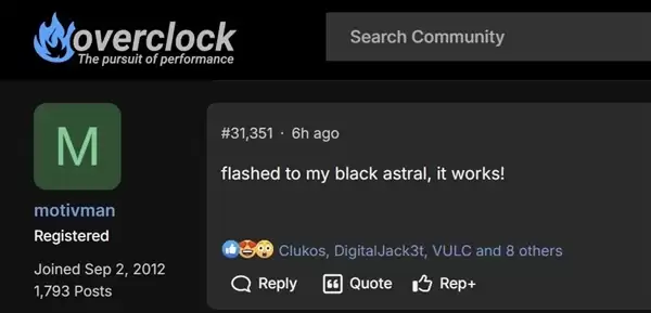 唯一1000W显卡BIOS!微星RTX 5090闪电BIOS流出:非微星卡也能用