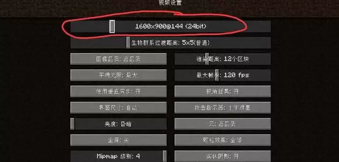 我的世界在哪调分辨率