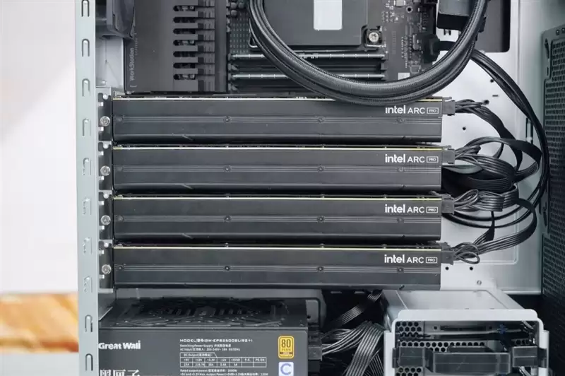 4张96GB显存暴力输出!英特尔锐炫Pro B60和长城世恒X-AIGC工作站评测:可满足千人同时在线聊天
