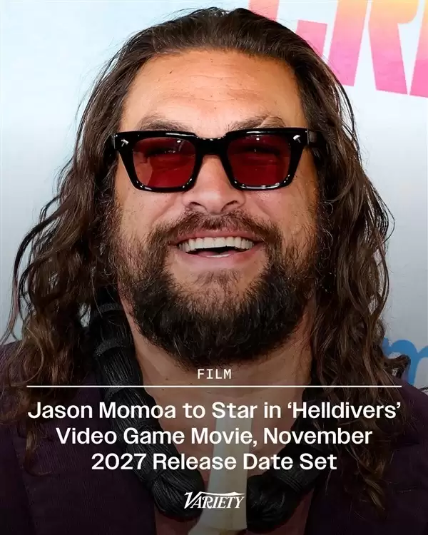 索尼官宣地狱潜兵电影定档2027年11月10日,杰森·莫玛主演