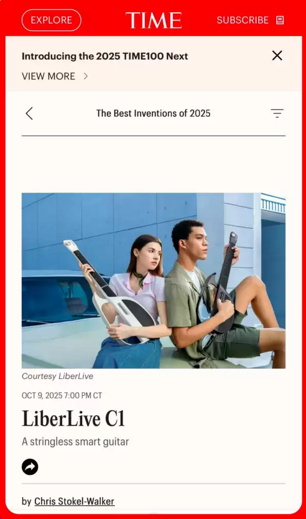 LiberLive无弦吉他问世以来累计出货超50万台,产品覆盖40余国