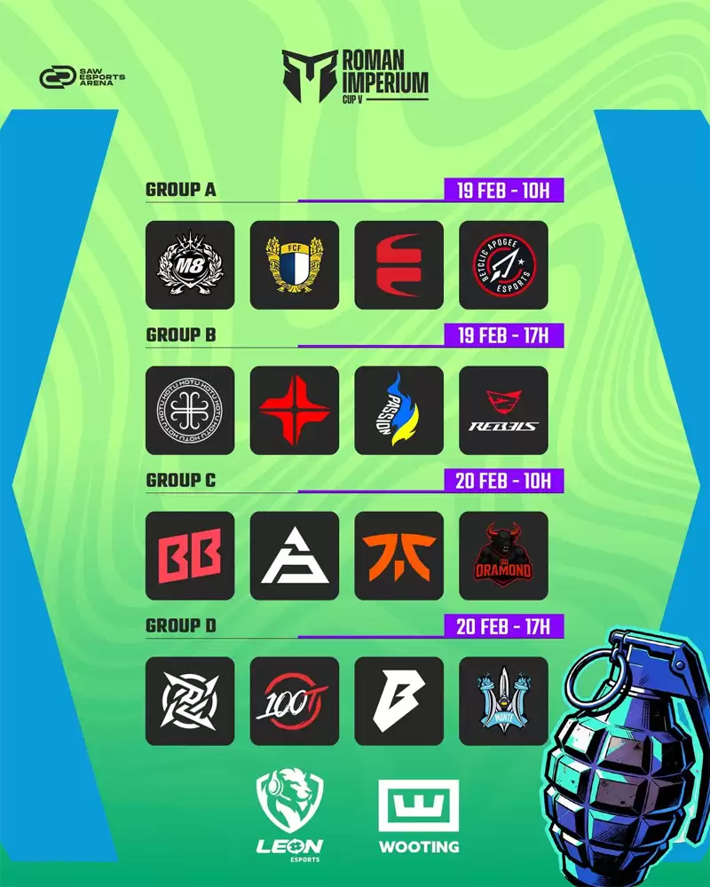 罗马帝国之声杯 第五季主办方公布本届赛事完整赛程：100 Thieves线下首秀对阵NIP