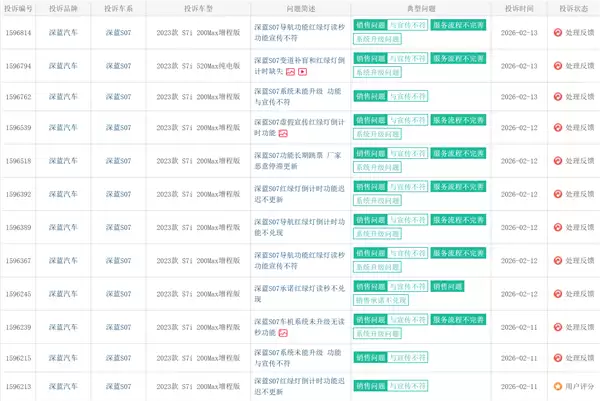 智驾版摄像头成摆设 地图没红绿灯倒计时！长安深蓝S07遭车主集体投诉