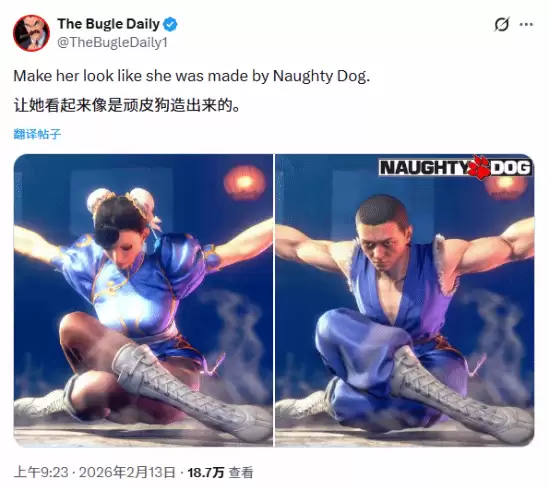 顽皮狗新作女主光头造型引热议，玩家调侃多款角色顽皮狗化