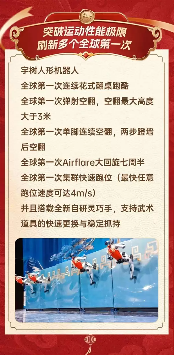 刷新多个全球第一次!宇树机器人春晚彩排花絮公开