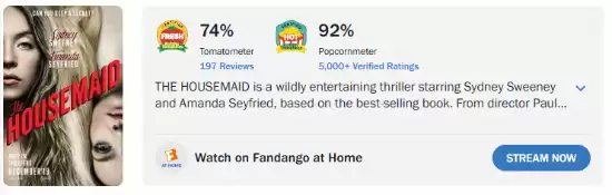 爆冷逆袭!悉尼妹新电影《家弑服务》票房干翻口碑神作《罪人》