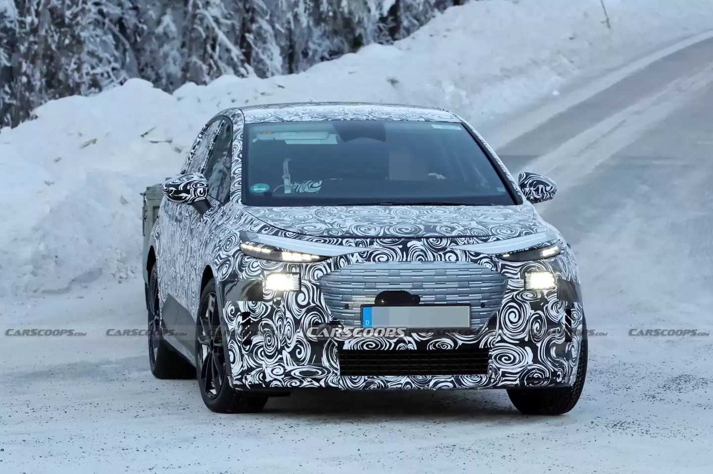 奥迪最小纯电SUV:新A2 e-tron路测图曝光