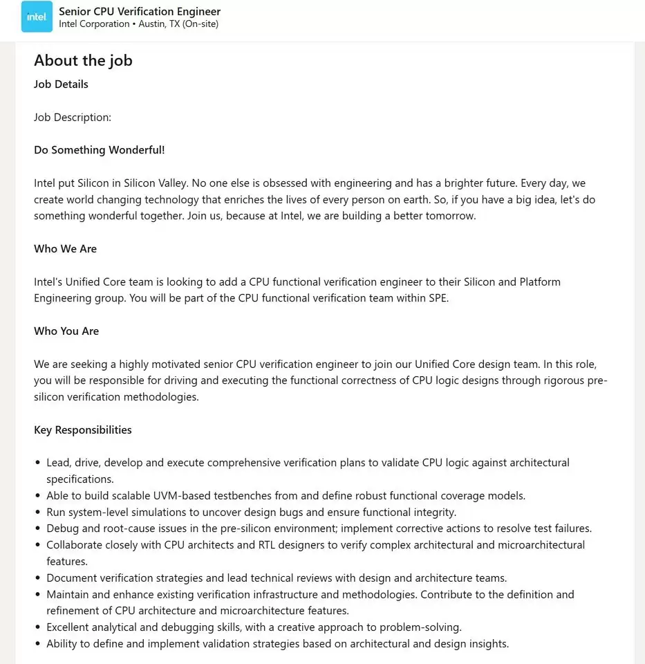 英特尔计划回归统一核心设计